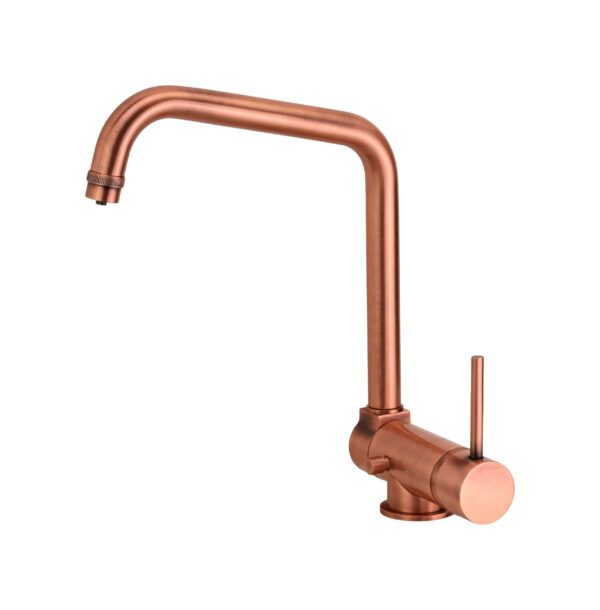 Miscelatore per lavello cucina modello canna abbattibile con sistema acqua depurata rame FILTRA - immagine 3