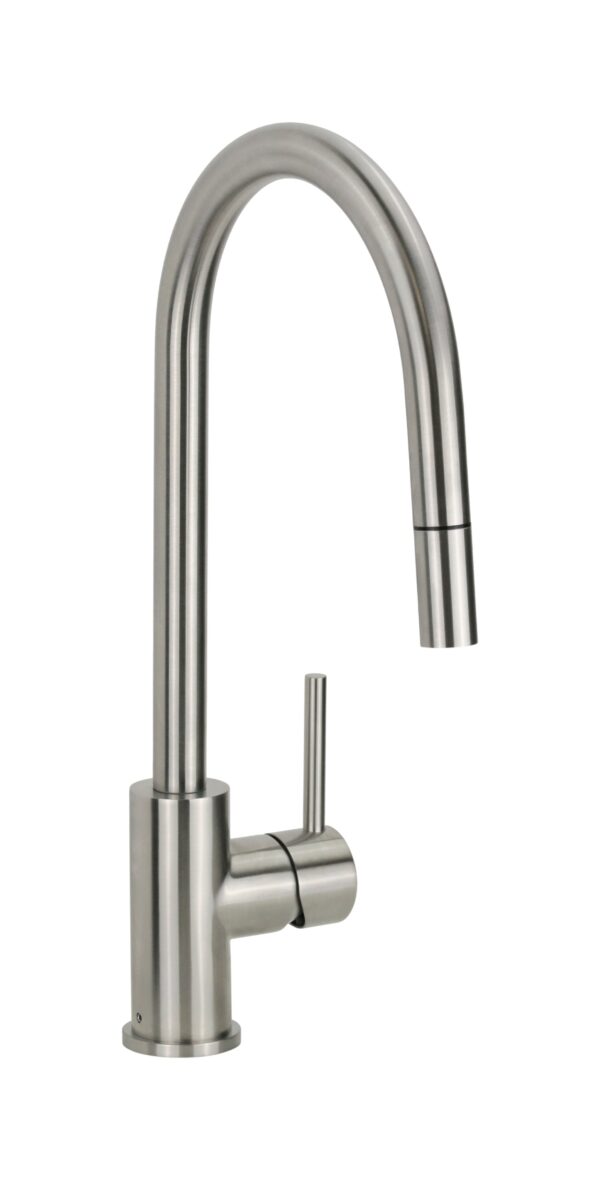 Miscelatore lavello cucina in acciaio inox AISI 316 con doccia estraibile automatica MXESMC16CAS