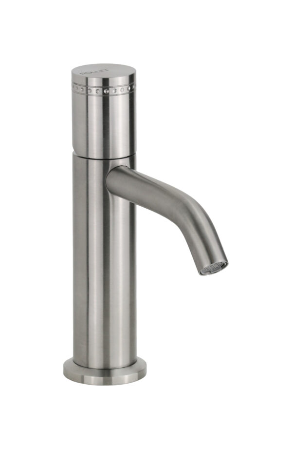 Miscelatore lavabo monoforo in acciaio inox con maniglia luxury senza piletta di scarico Oud 25100I