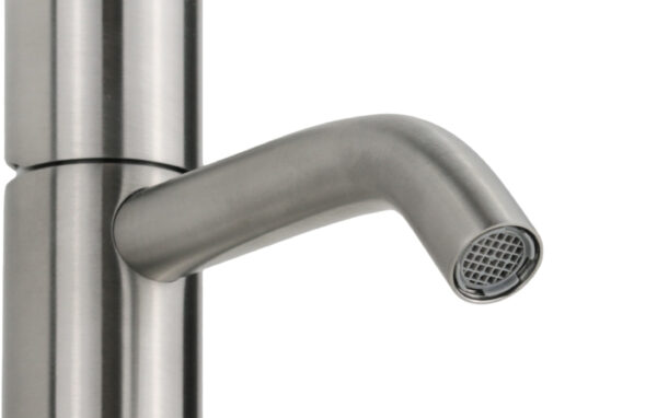 Miscelatore lavabo monoforo in acciaio inox con maniglia luxury senza piletta di scarico Oud 25100I - immagine 4