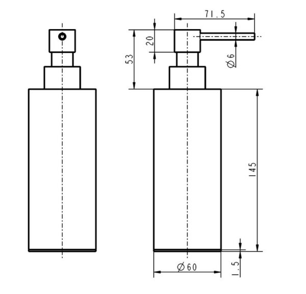 Dispenser di sapone liquido in acciaio inox AISI 316L AC16DI003AS - immagine 2