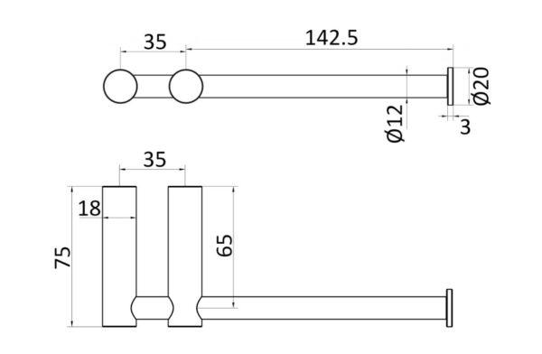 Portarotolo carta igienica in acciaio inox AISI316L AC16RO003AS - immagine 2
