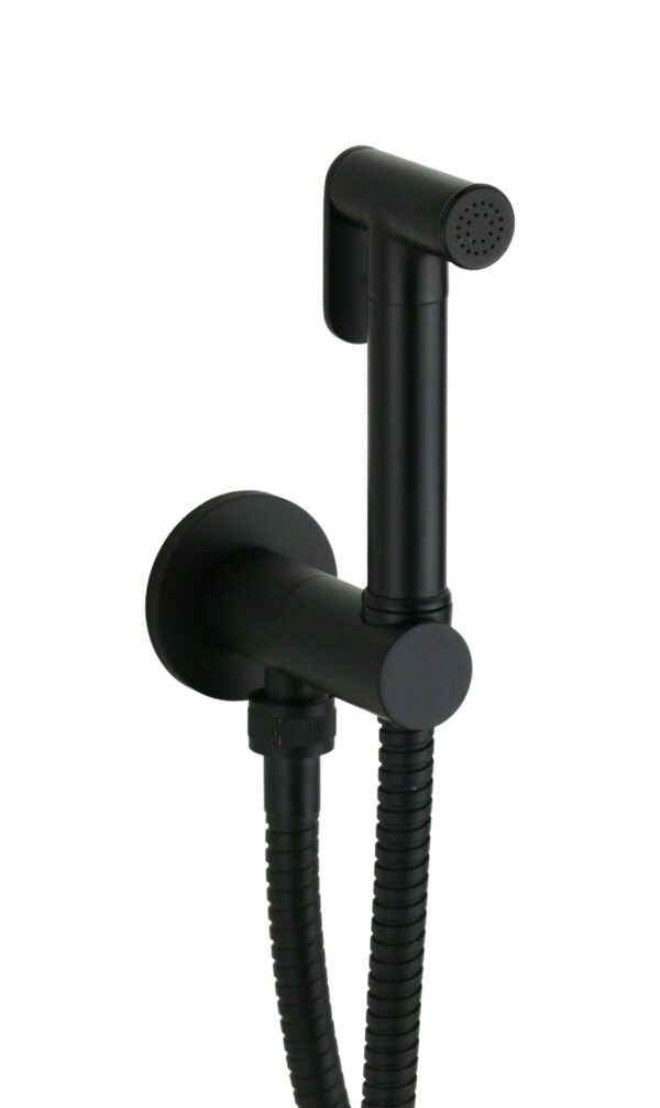 Idroscopino con sistema di comando on-off doccia in ottone colore nero opaco