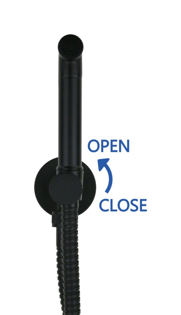 Idroscopino con sistema di comando on-off doccia in ottone colore nero opaco - immagine 3