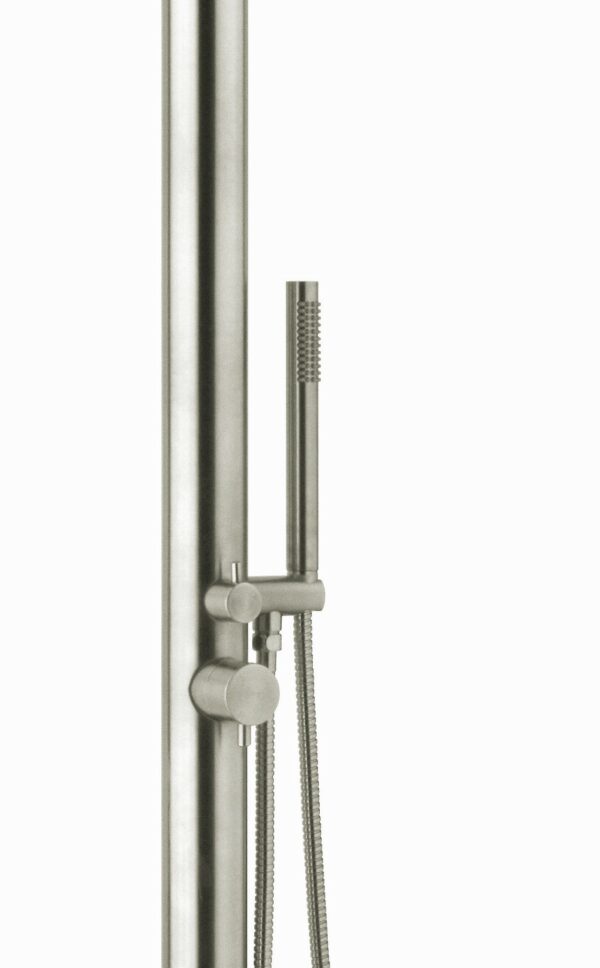 Colonna doccia in acciaio inox AISI316L per esterno piscina Pollini Jessy STEEL CLAIL1051AS - immagine 2