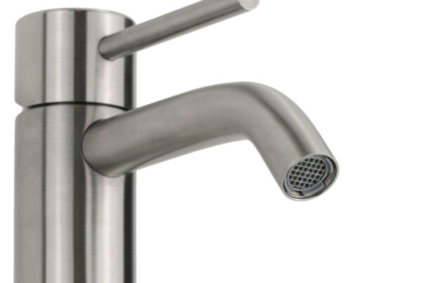 Miscelatore lavabo monoforo in acciaio inox senza piletta di scarico Pollini Marla 24100I - immagine 4