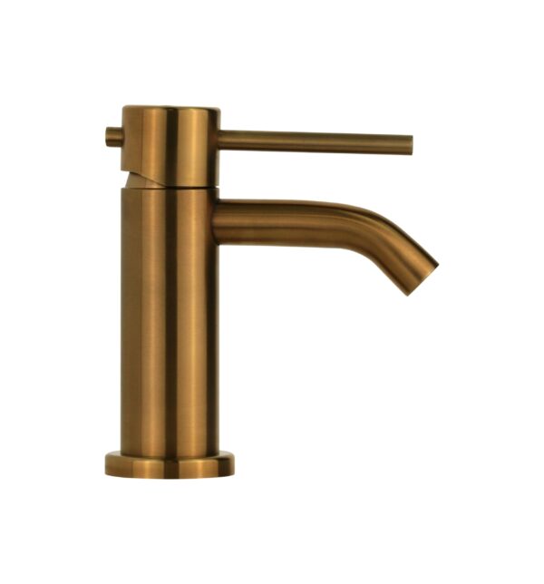Miscelatore bidet monoforo in acciaio PVD oro spazzolato senza piletta di scarico Pollini Marla 24101IOS - immagine 2