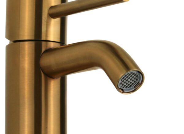 Miscelatore bidet monoforo in acciaio PVD oro spazzolato senza piletta di scarico Pollini Marla 24101IOS - immagine 4