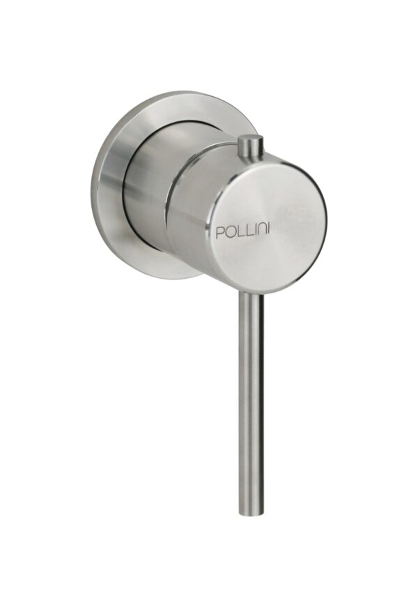 Miscelatore lavabo a parete in acciaio inox senza piletta di scarico Pollini Marla 24220I - immagine 3