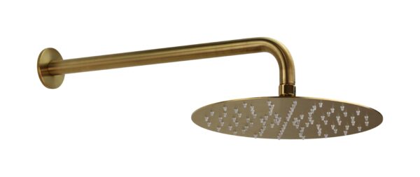 Kit doccia completo con miscelatore meccanico e deviatore 2 vie in acciaio PVD oro spazzolato Pollini Marla 24235IOS - immagine 5
