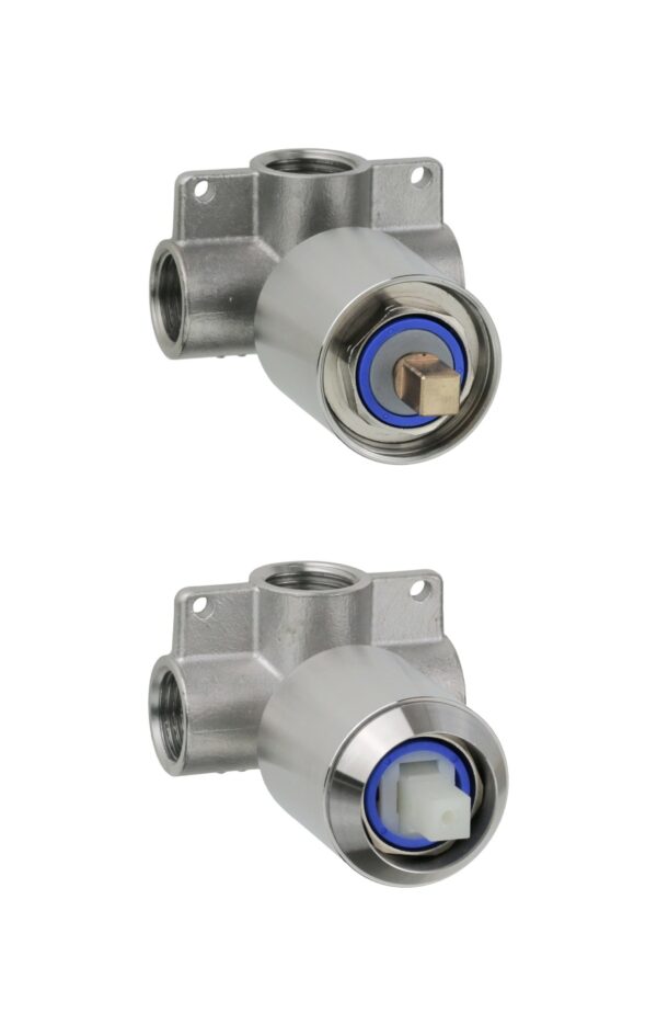 Kit doccia completo con miscelatore meccanico e deviatore 2 vie in acciaio inox Pollini Marla 24235I - immagine 2