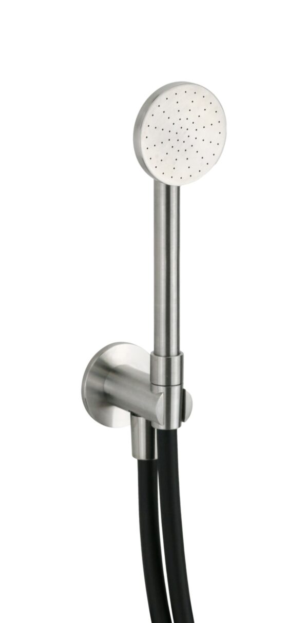 Kit doccia completo con miscelatore meccanico e deviatore 2 vie in acciaio inox Pollini Marla 24235I - immagine 7