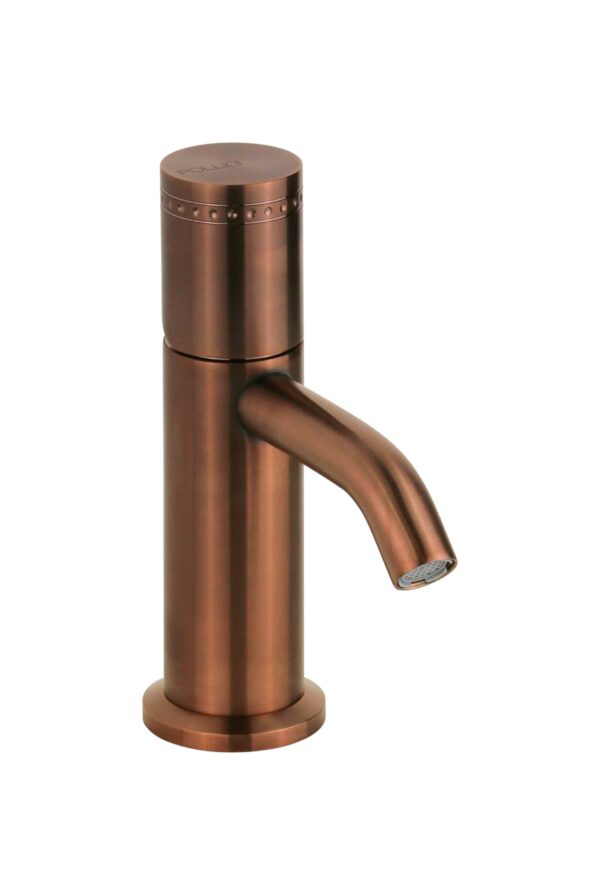 Miscelatore bidet monoforo in acciaio PVD rame spazzolato con maniglia luxury senza piletta di scarico Oud 25101IRA