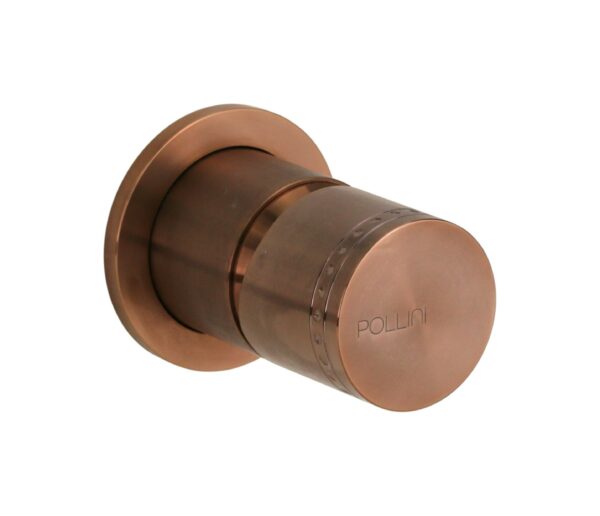 Kit doccia completo con miscelatore meccanico e deviatore 2 vie PVD rame spazzolato maniglia luxury Oud 25235IRA - immagine 9