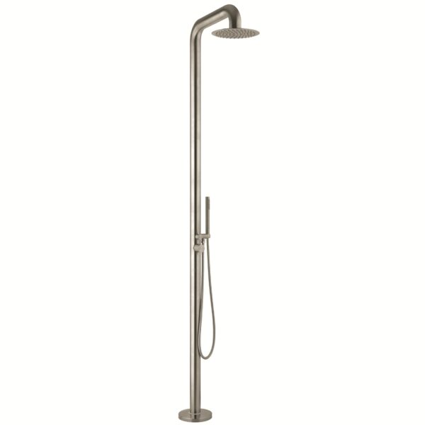 Colonna doccia in acciaio inox AISI316L per esterno piscina Pollini Jessy STEEL CLAIL1051AS
