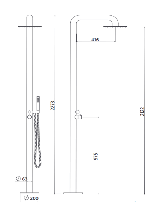 Kit doccia completo con miscelatore meccanico e deviatore 2 vie in acciaio PVD oro spazzolato Pollini Marla 24235IOS - immagine 9