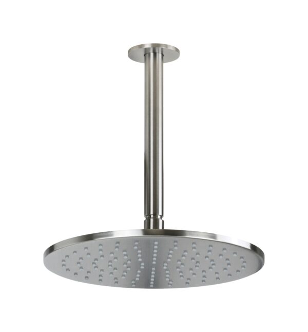 Kit doccia completo modello tondo in acciaio AISI 316 con braccio doccia a soffitto Jessy Steel MY107I260AS - immagine 4