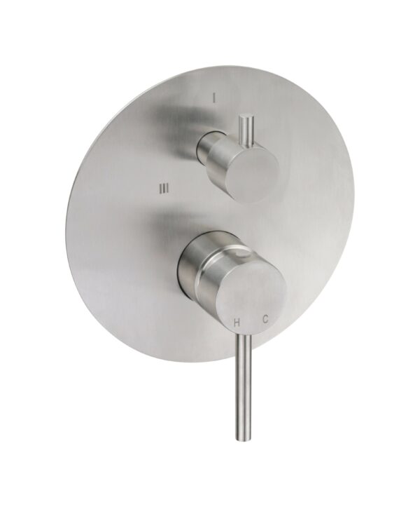 Kit doccia completo modello tondo in acciaio AISI 316 con soffione doccia a incasso Jessy Steel TY840I260AS - immagine 4