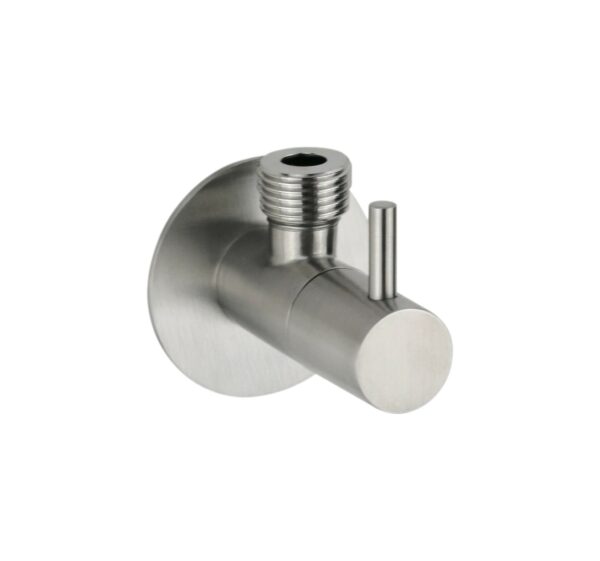 Rubinetto sottolavabo modello tondo in acciaio inox per collegamento miscelatore Jessy Steel - immagine 2